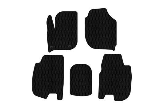 Rubber Floor Mats Carsuit (HB, Black) for Honda FIT/Jazz 2014- - image 1