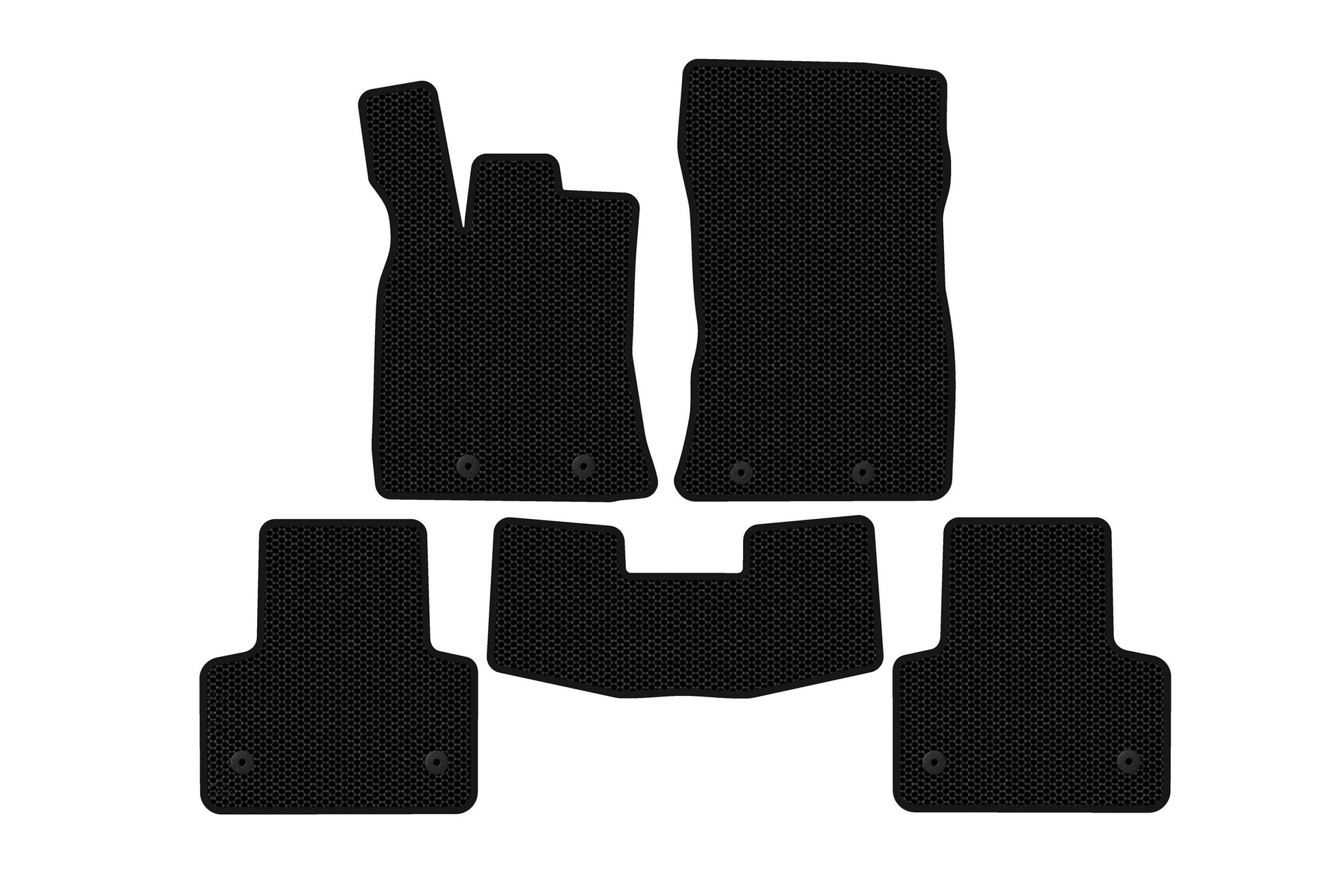 Rubber Floor Mats Carsuit (Short, Black) for Jaguar XJ 2010- - image 1