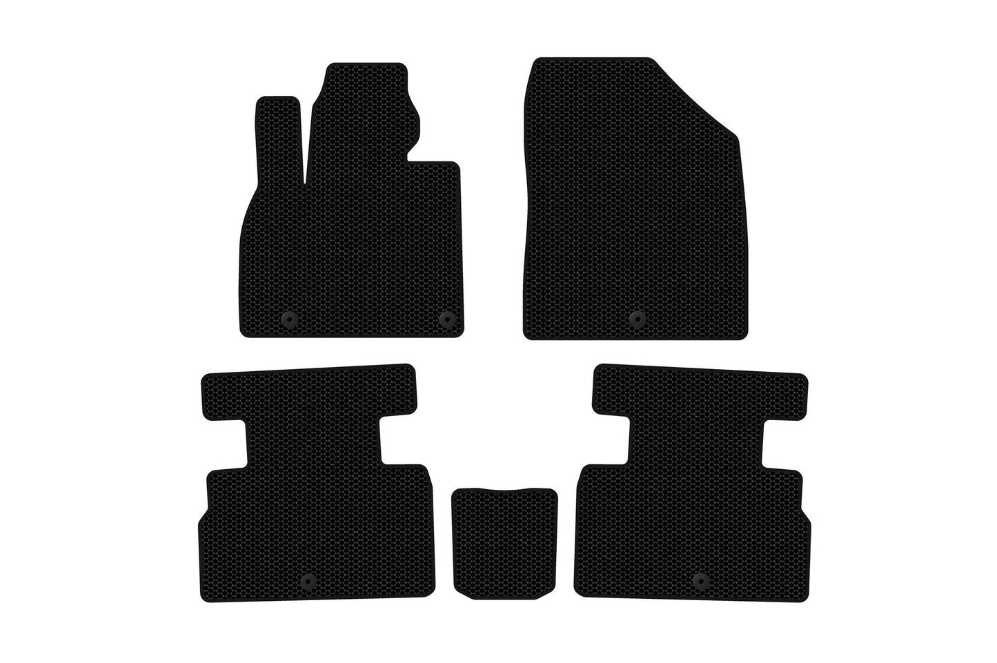 Rubber floor mats Carsuit (2 rows, 7-seater, black) for Kia Stonic 2017- - image 1