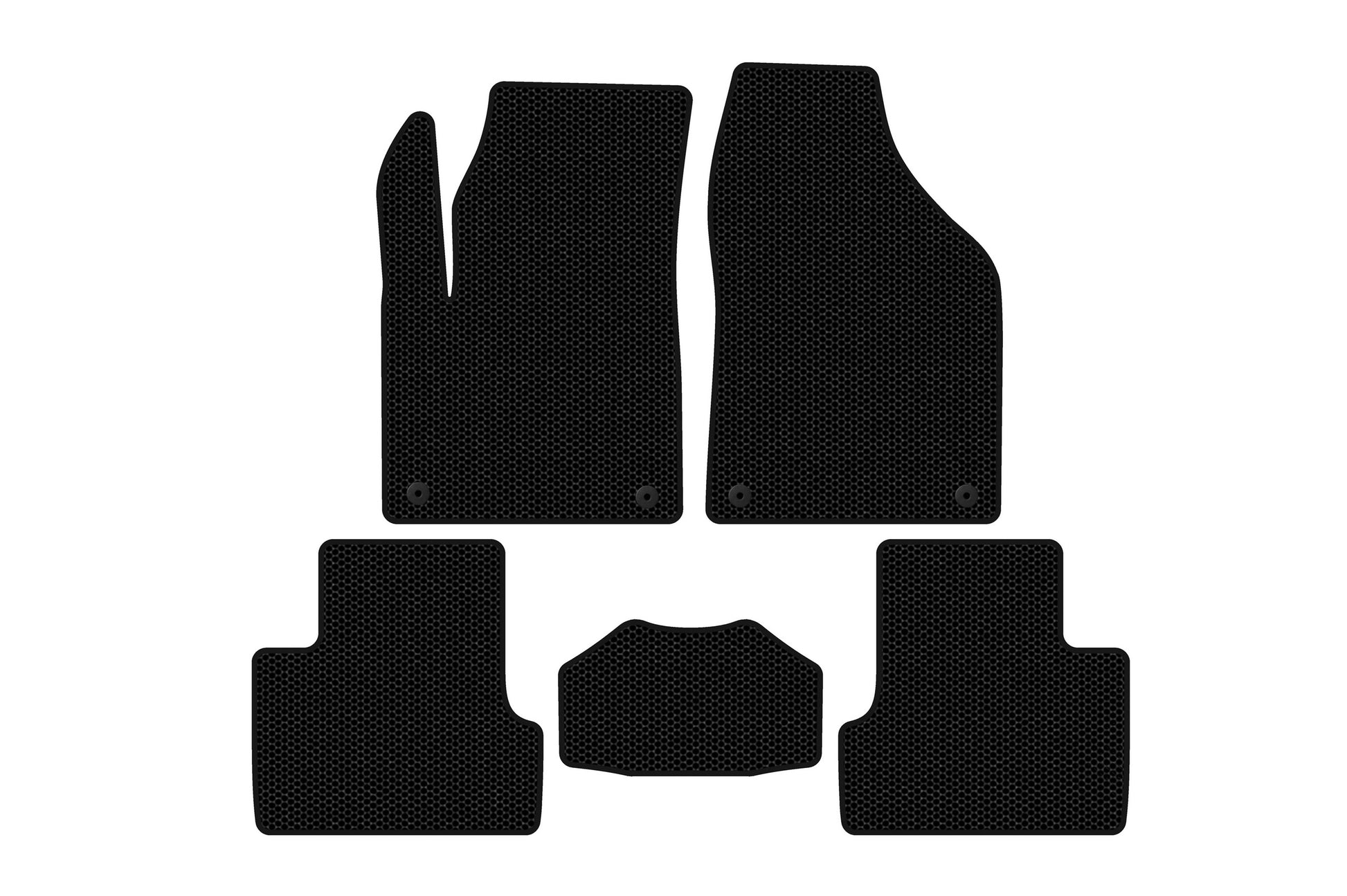 Rubber floor mats Carsuit (2018+, black) for Jeep Cherokee KL 2013- - image 1