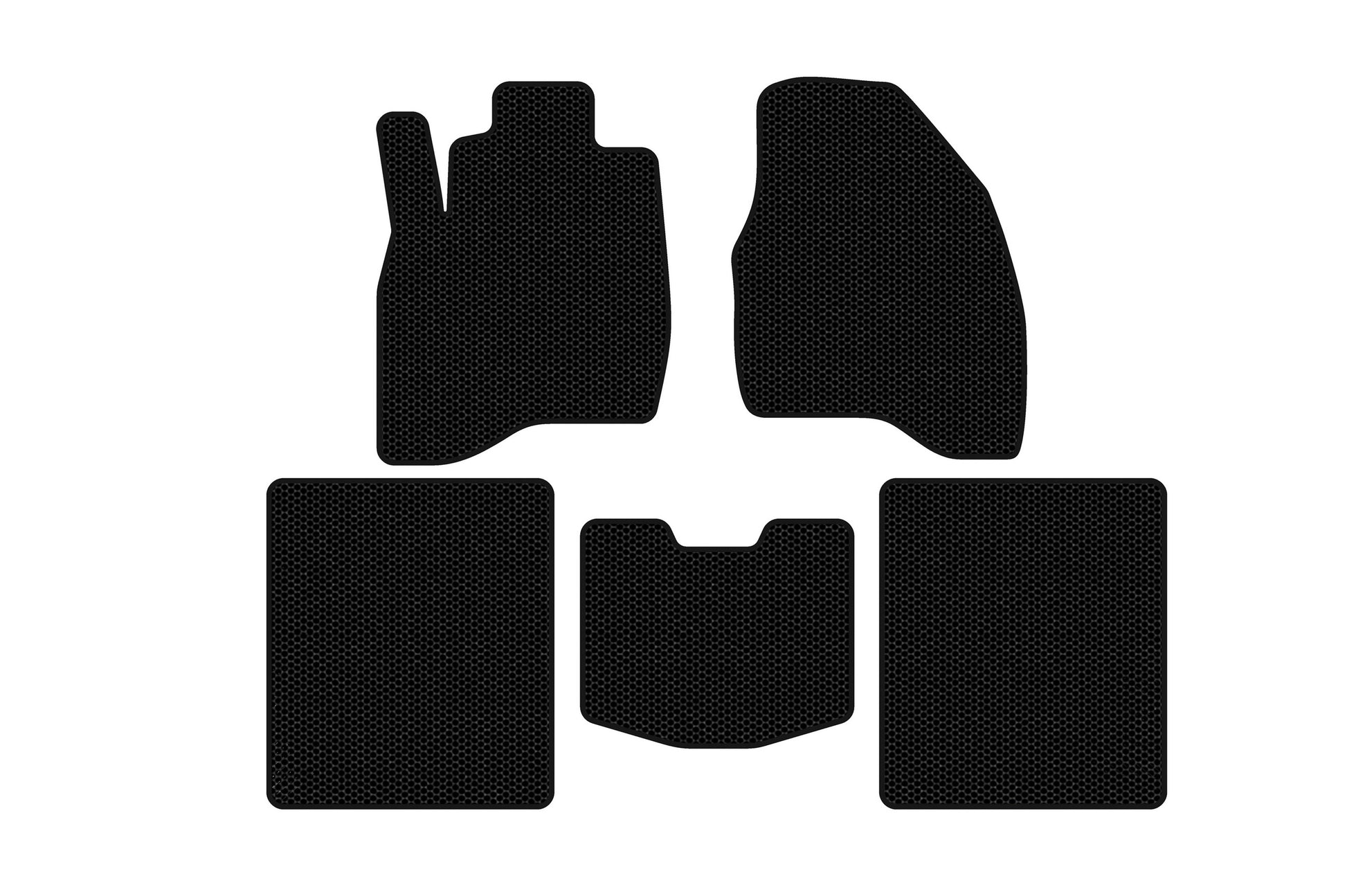 Rubber floor mats Carsuit (2015-2019, 5-seater, black) for Ford Explorer 2011-2019 - image 1