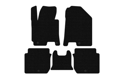 Rubber floor mats Carsuit (2016-2018, black) for Kia Forte 2008–2024 - image 1