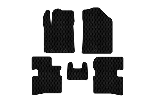 Rubber floor mats Carsuit (2009-2011, HB, black) for Kia Picanto 2004-2011 - image 1