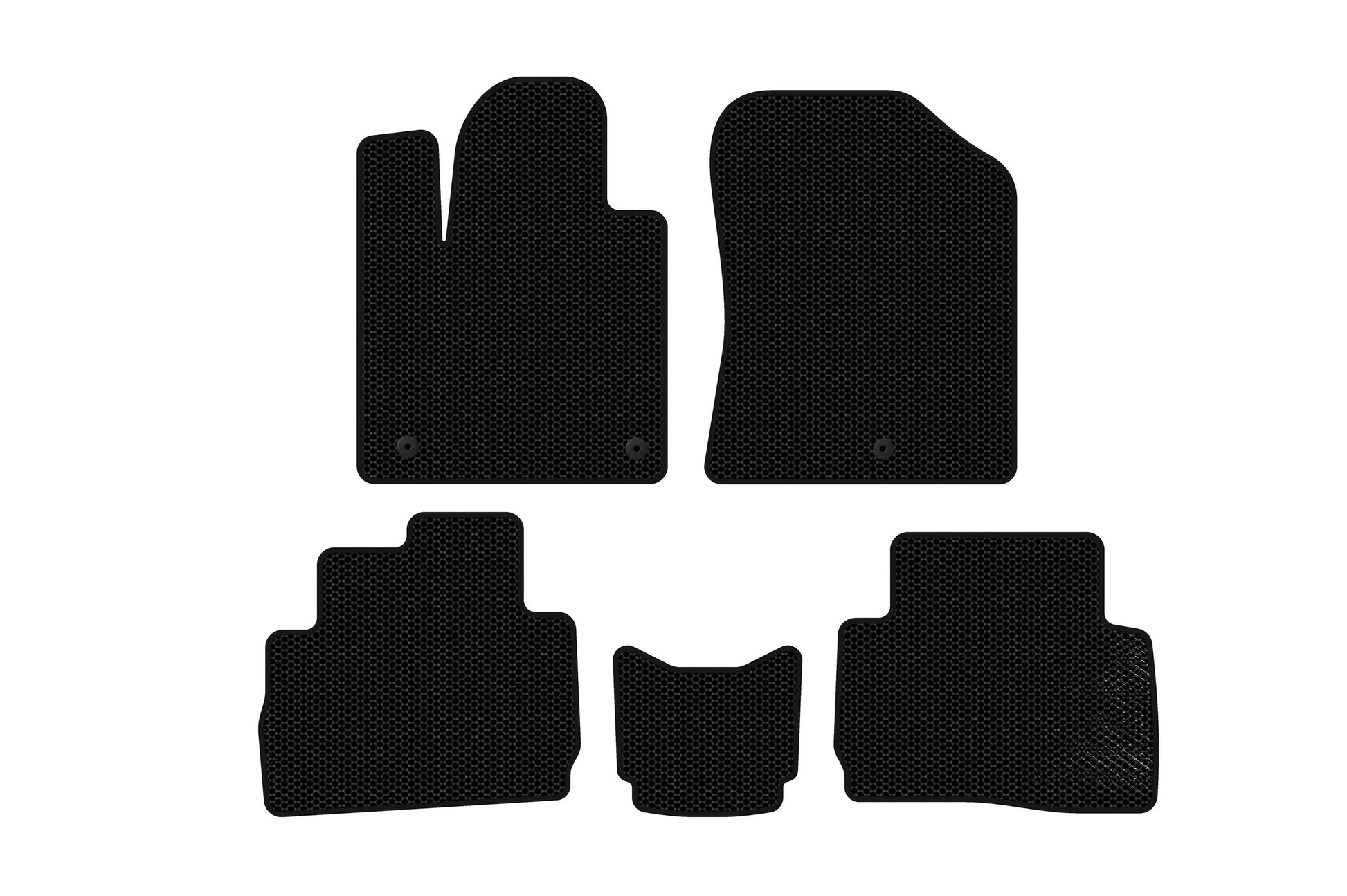 Rubber floor mats Carsuit (2020-2023, black) for Hyundai Santa Fe 4 2018-2023 - image 1