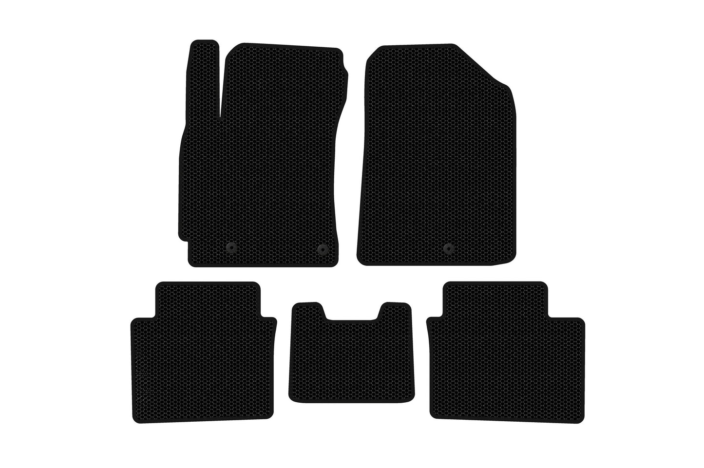 Rubber Floor Mats Carsuit (2018-2021, Black) for Kia Forte 2008–2024 - image 1