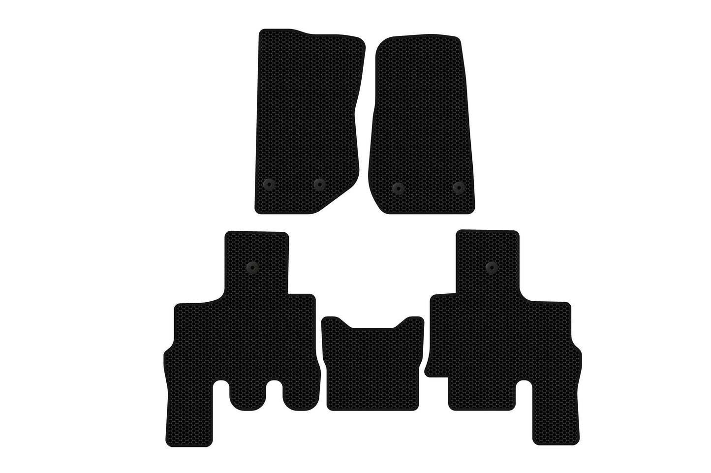 Rubber Floor Mats Carsuit (Black) for Jeep Wrangler 2007-2017 - image 1