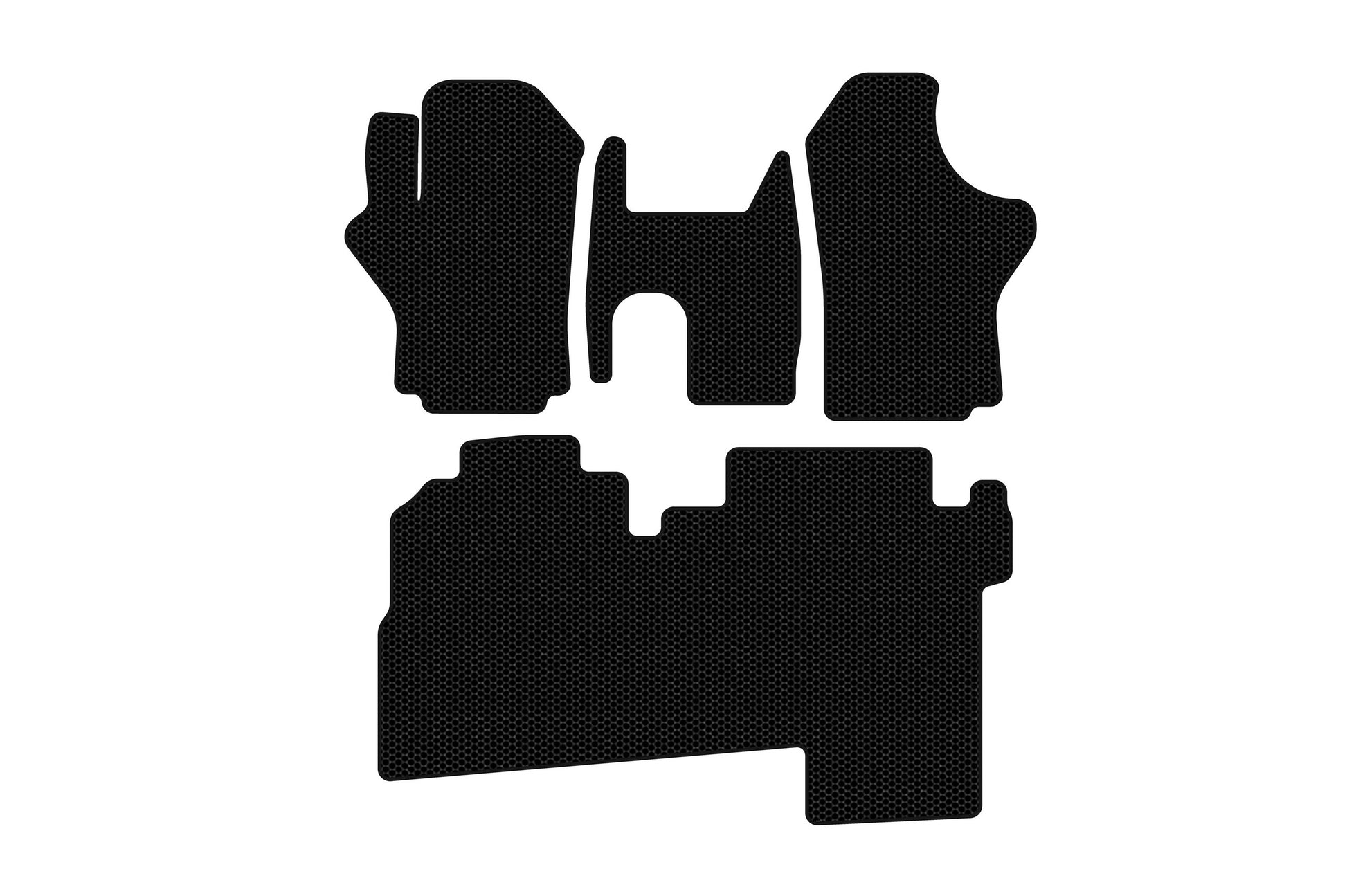 Rubber floor mats Carsuit (2004-2007, 2 rows, 8-seater, black) for Hyundai H200, H1, Starex 1998-2007 - image 1