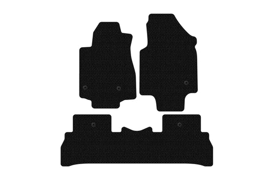 Rubber Floor Mats Carsuit (2008-2012, 7-Seater, Black) for Honda Pilot 2008-2015 - image 1