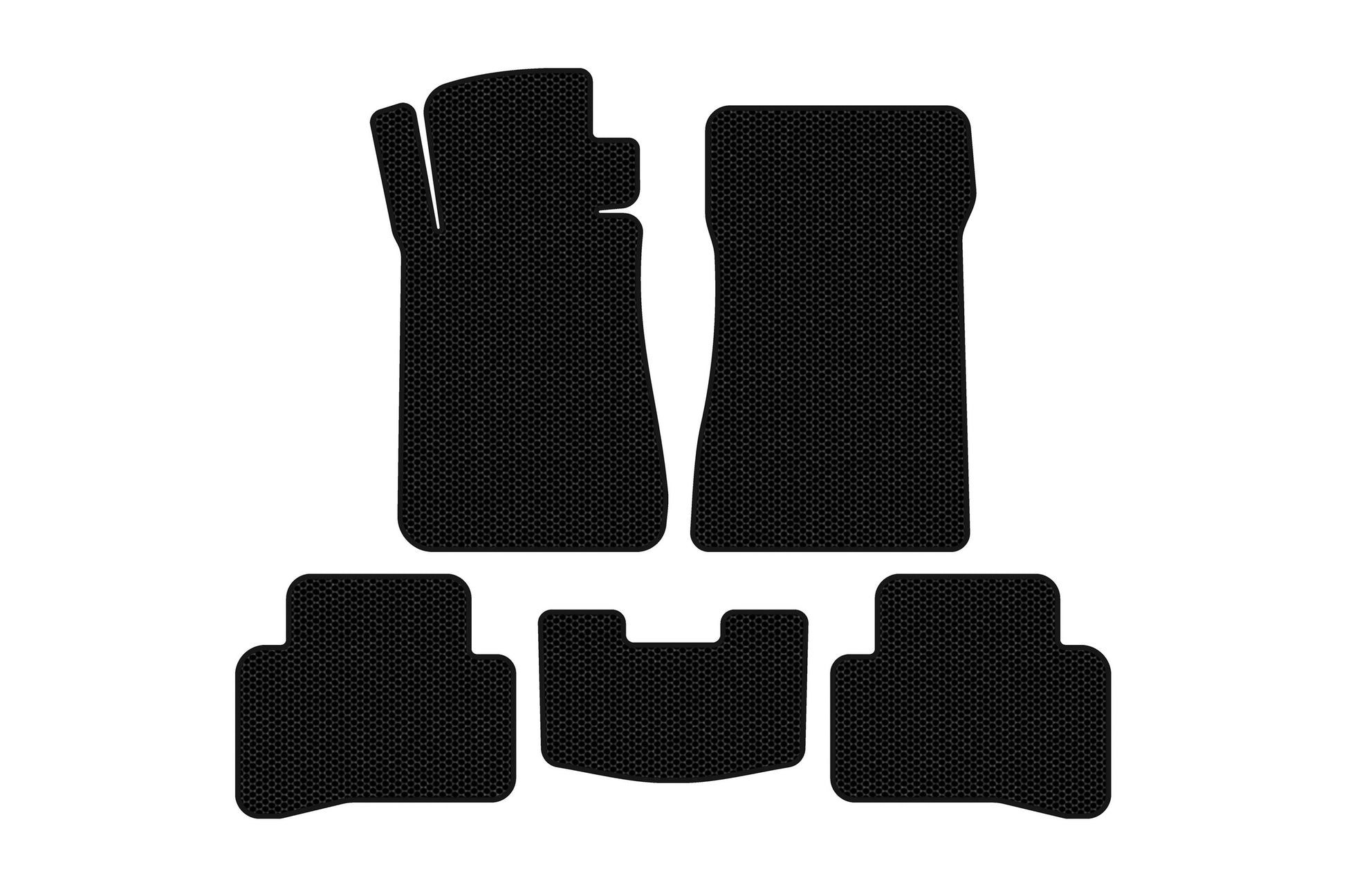 Rubber Floor Mats Carsuit (SD, Black) for Mercedes C-class W202 1993-2001 - image 1