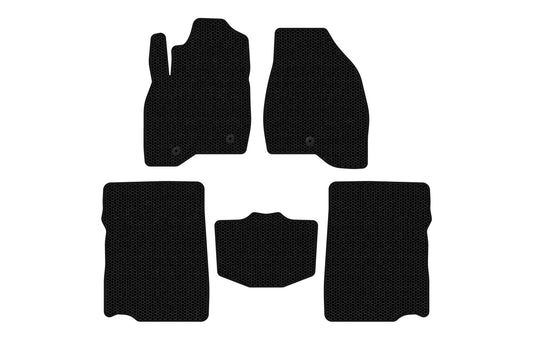 Rubber floor mats Carsuit (2017-2019, 2nd row, 7-seater, black) for Ford Explorer 2011-2019 - image 1