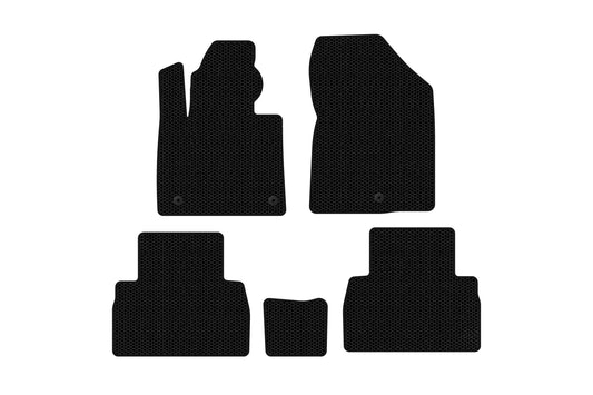 Rubber floor mats Carsuit (2018-2020, black) for Hyundai Santa Fe 4 2018-2023 - image 1