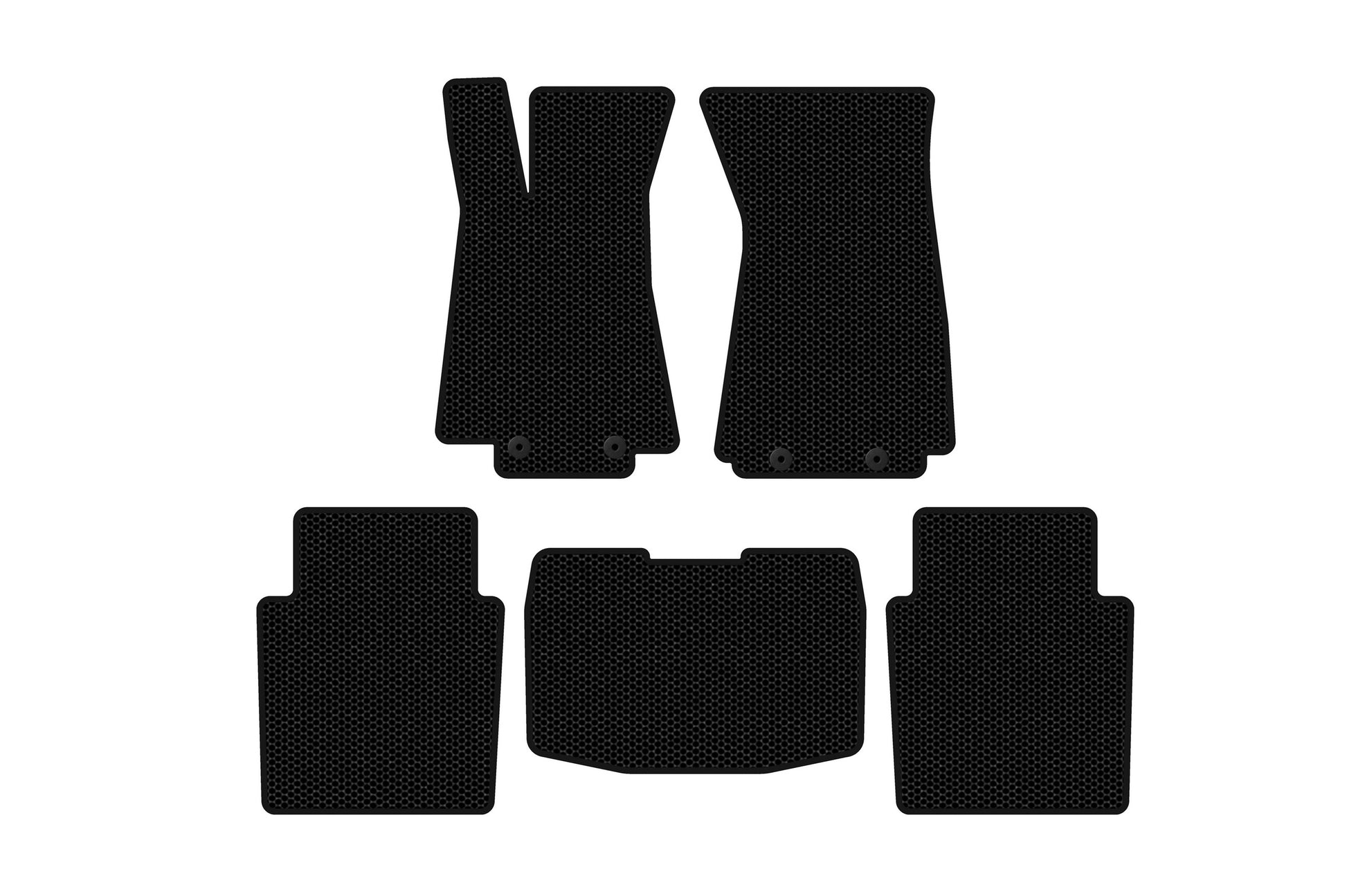 Rubber Floor Mats Carsuit (SD, Black) for Jaguar XJ 2003-2009 - image 1