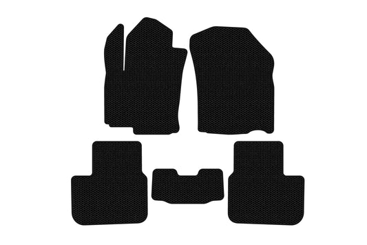 Rubber Floor Mats Carsuit (HB, Black) for Fiat Sedici 2006-2014 - image 1