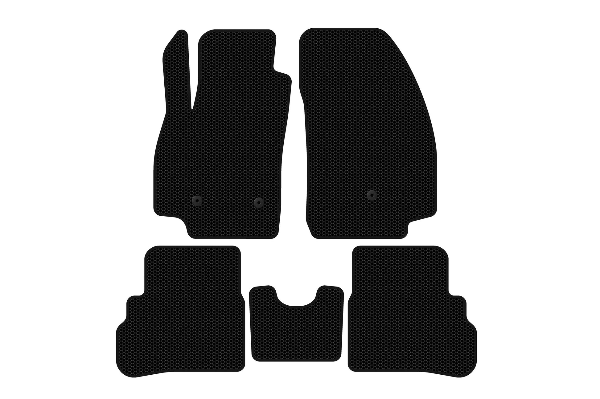 Rubber floor mats Carsuit (2018-2023, black) for Chevrolet Spark 2015-2023 - image 1