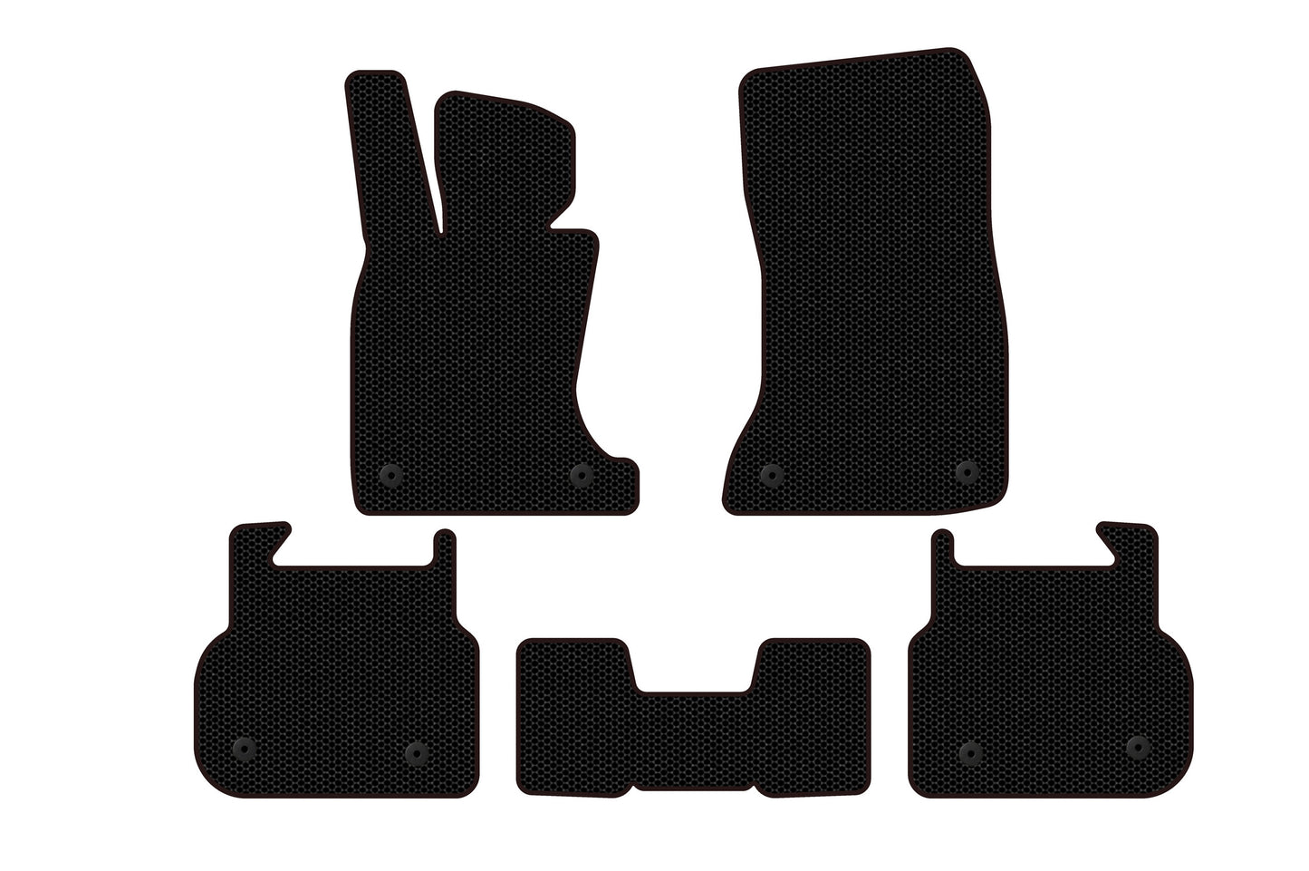 Rubber floor mats Carsuit (for F01, black) for BMW 7 Series F01/F02 2008-2015 - image 1