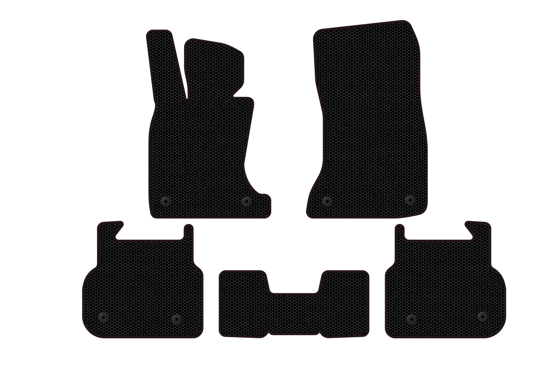 Rubber floor mats Carsuit (for F01, black) for BMW 7 Series F01/F02 2008-2015 - image 1