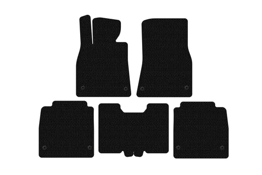 Rubber floor mats Carsuit (2007-2010, SD, Long wheelbase, black) for Lexus LS 2007-2017 - image 1