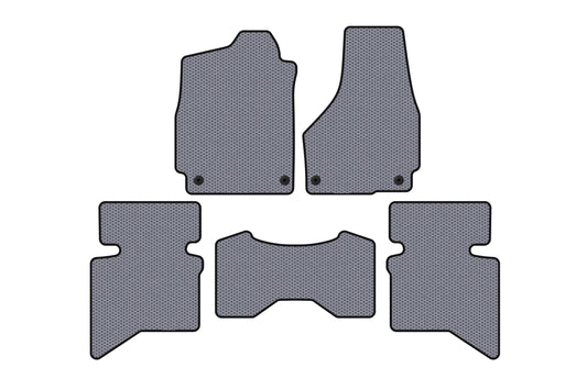 Rubber floor mats Carsuit (2009+, 5-seater/Double cab, gray) for Dodge RAM (DS/DJ/D2) 2009–2024 - image 1