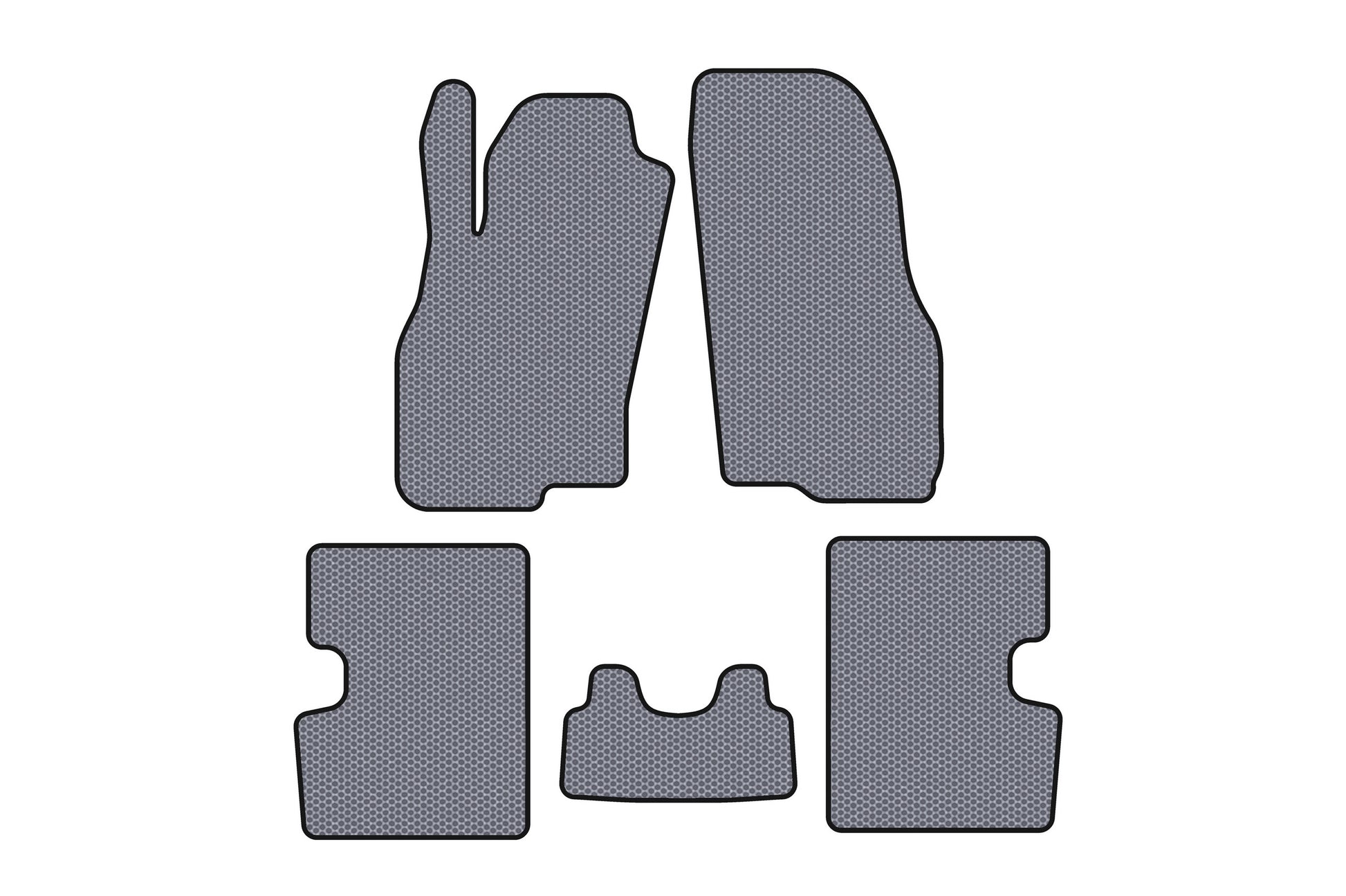 Rubber Floor Mats Carsuit (HB, 5-Door, Pre-Facelift, Gray) for Fiat Punto Grande/EVO 2006-2018 - image 1