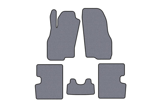 Rubber Floor Mats Carsuit (HB, 5-Door, Pre-Facelift, Gray) for Fiat Punto Grande/EVO 2006-2018 - image 1