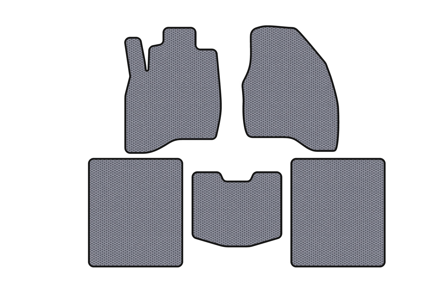 Rubber floor mats Carsuit (2015-2019, 5-seater, gray) for Ford Explorer 2011-2019 - image 1