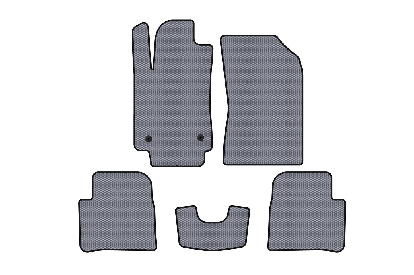 Rubber Floor Mats Carsuit (HB, Grey) for Citroen C-3 2016-2023 - image 1