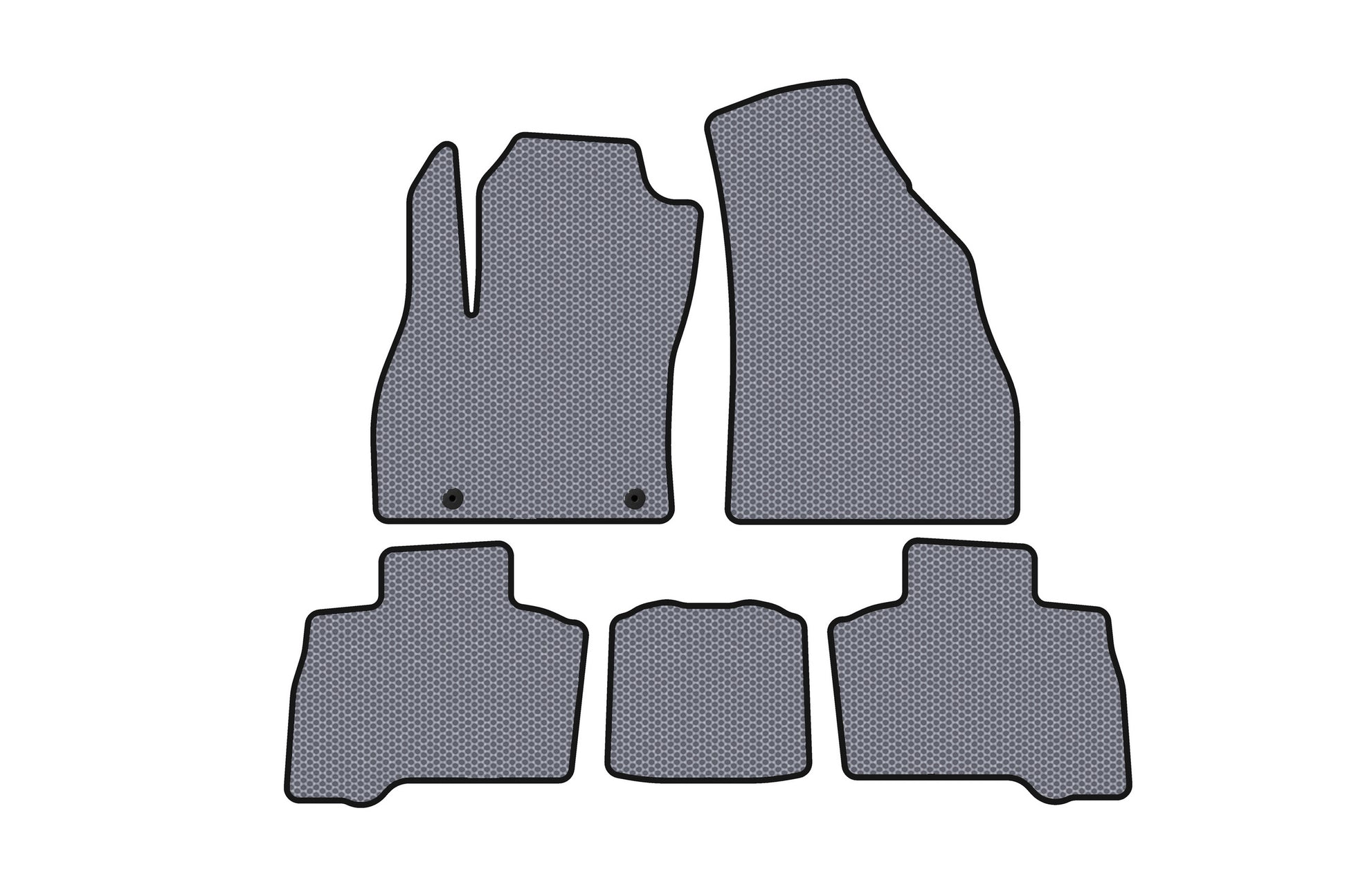 Rubber floor mats Carsuit (for Qubo, 2016+, gray) for Fiat Fiorino/Qubo 2008-2024 - image 1