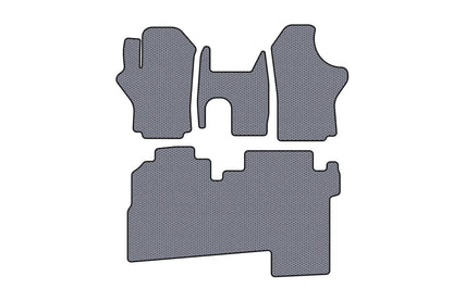 Rubber floor mats Carsuit (2004-2007, 2 rows, 8-seater, grey) for Hyundai H200, H1, Starex 1998-2007 - image 1