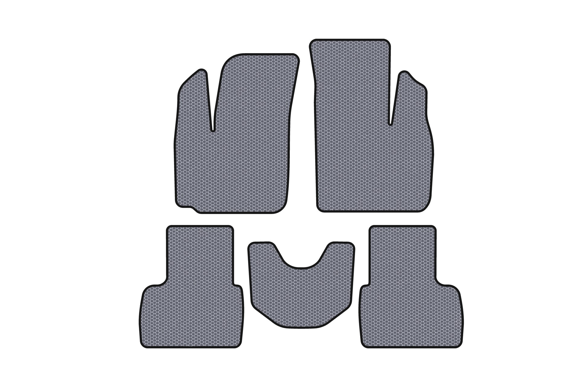 Rubber Floor Mats Carsuit (Gray) for Fiat Doblo I 2001-2005 - image 1