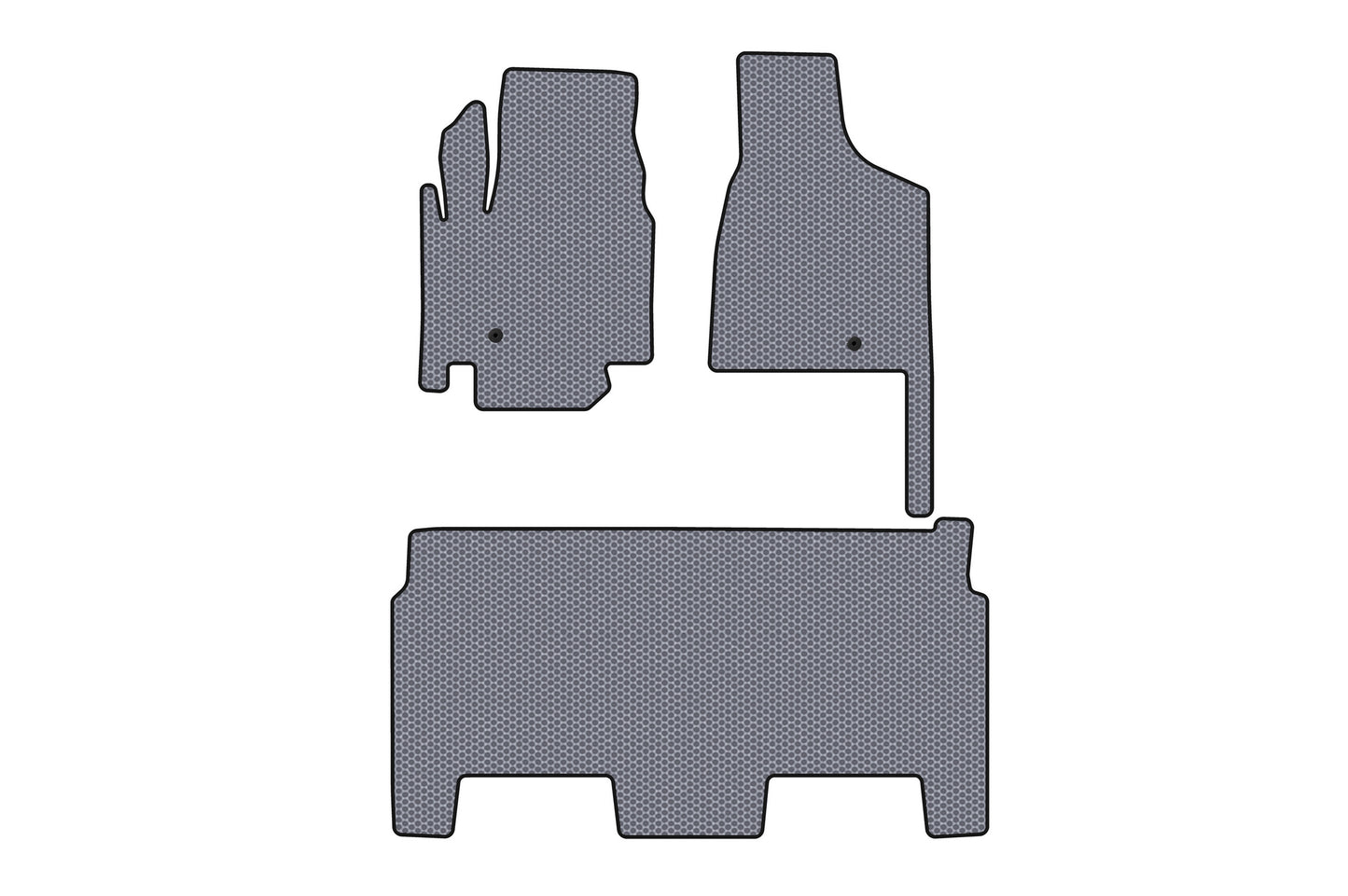 Rubber Mats Carsuit (2008-2020, 2 Rows, 8-Seater/SXT Trim, Gray) for Dodge Grand Caravan V 2008-2020 - image 1
