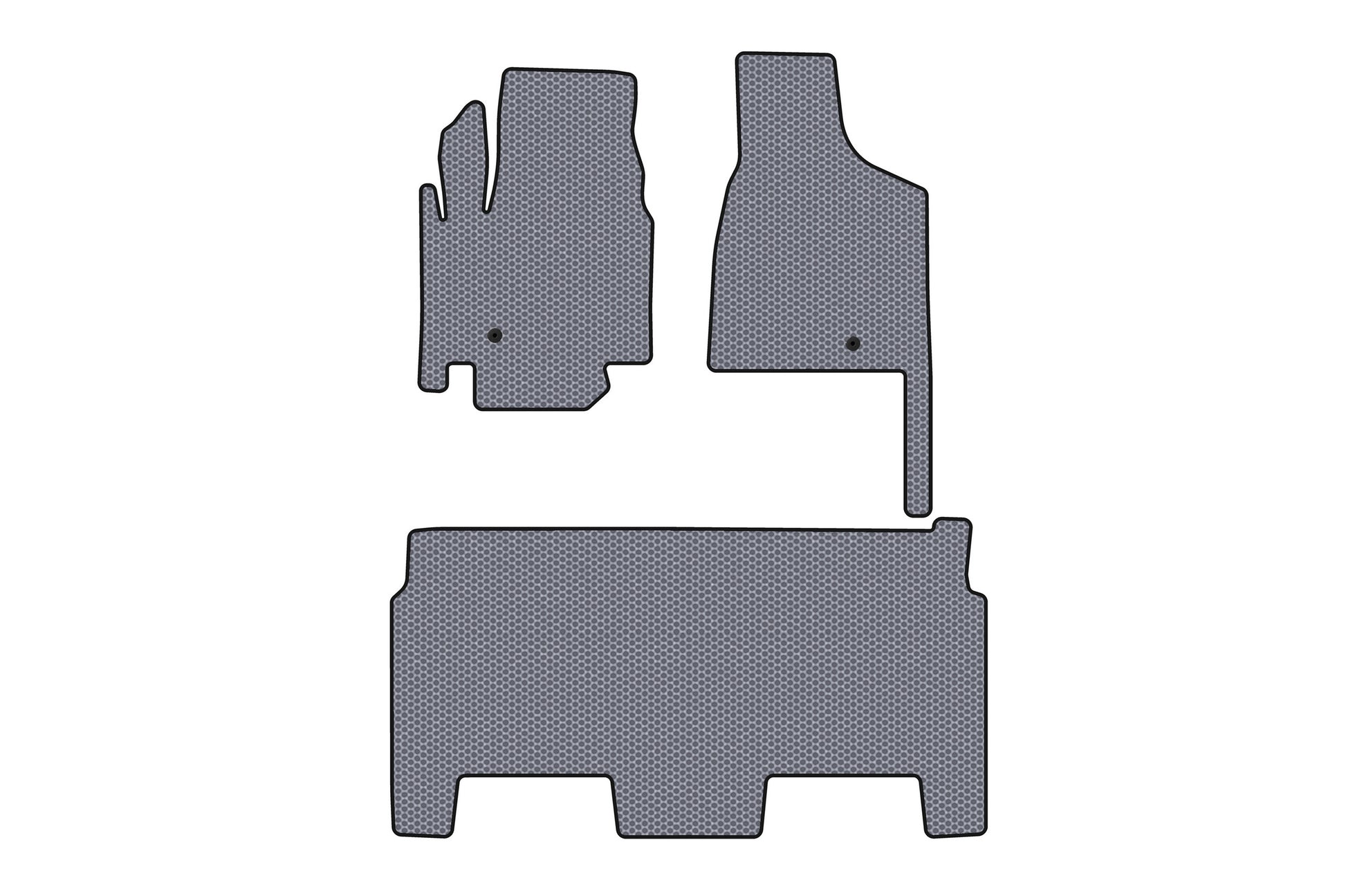 Rubber Mats Carsuit (2008-2020, 2 Rows, 8-Seater/SXT Trim, Gray) for Dodge Grand Caravan V 2008-2020 - image 1