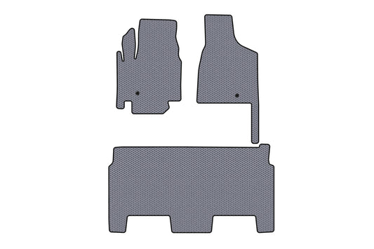 Rubber Mats Carsuit (2008-2020, 2 Rows, 8-Seater/SXT Trim, Gray) for Dodge Grand Caravan V 2008-2020 - image 1