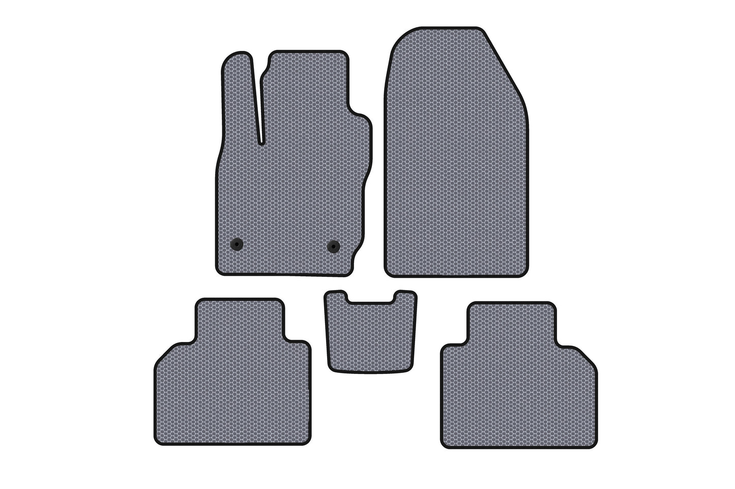 Rubber Floor Mats Carsuit (Gray) for Ford Courier 2014-2023 - image 1