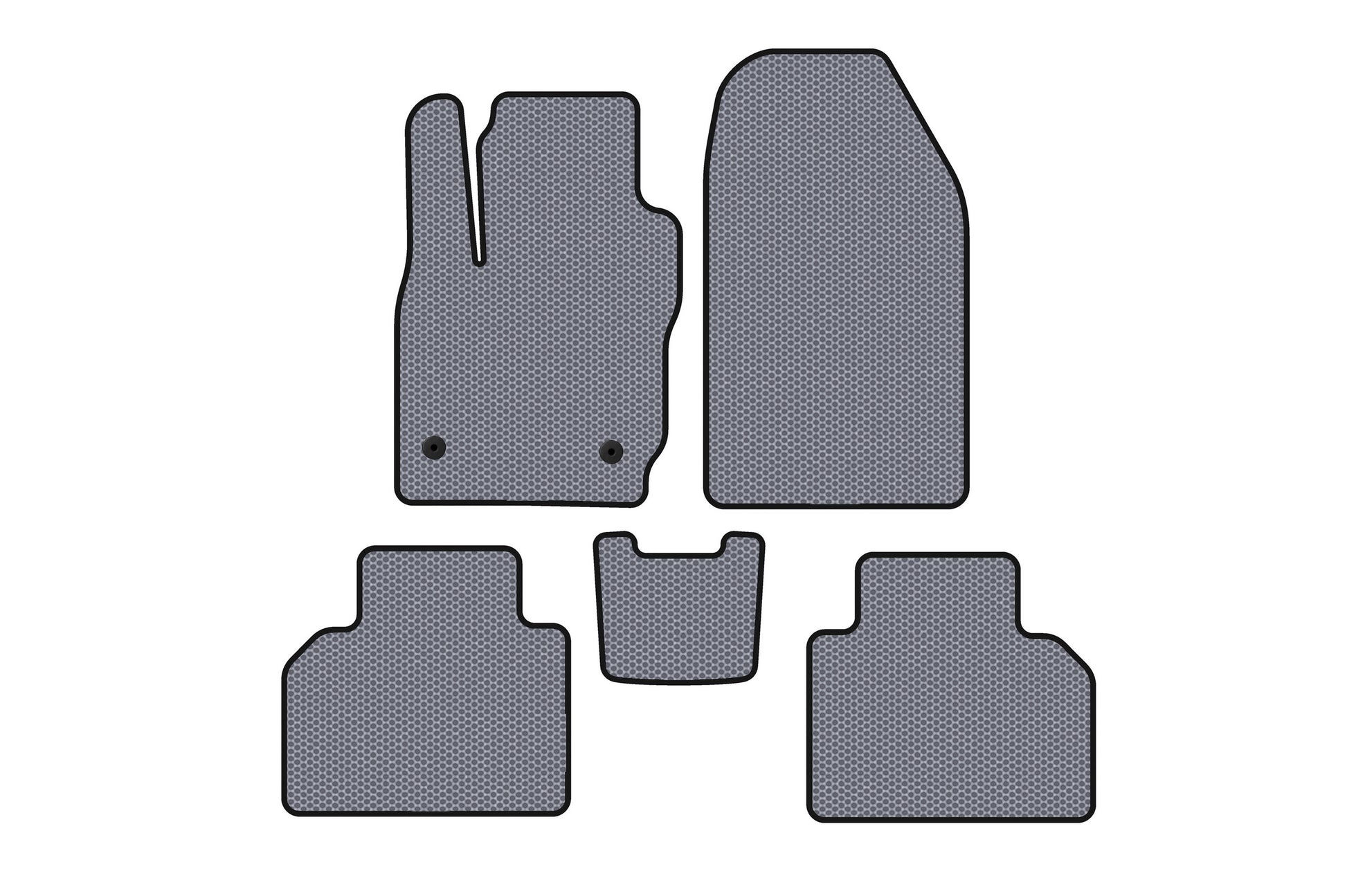 Rubber Floor Mats Carsuit (Gray) for Ford Courier 2014-2023 - image 1