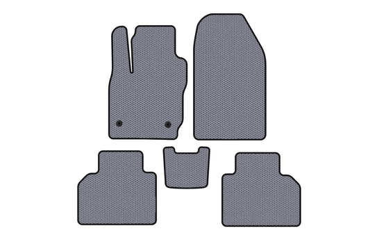 Rubber Floor Mats Carsuit (Gray) for Ford Courier 2014-2023 - image 1