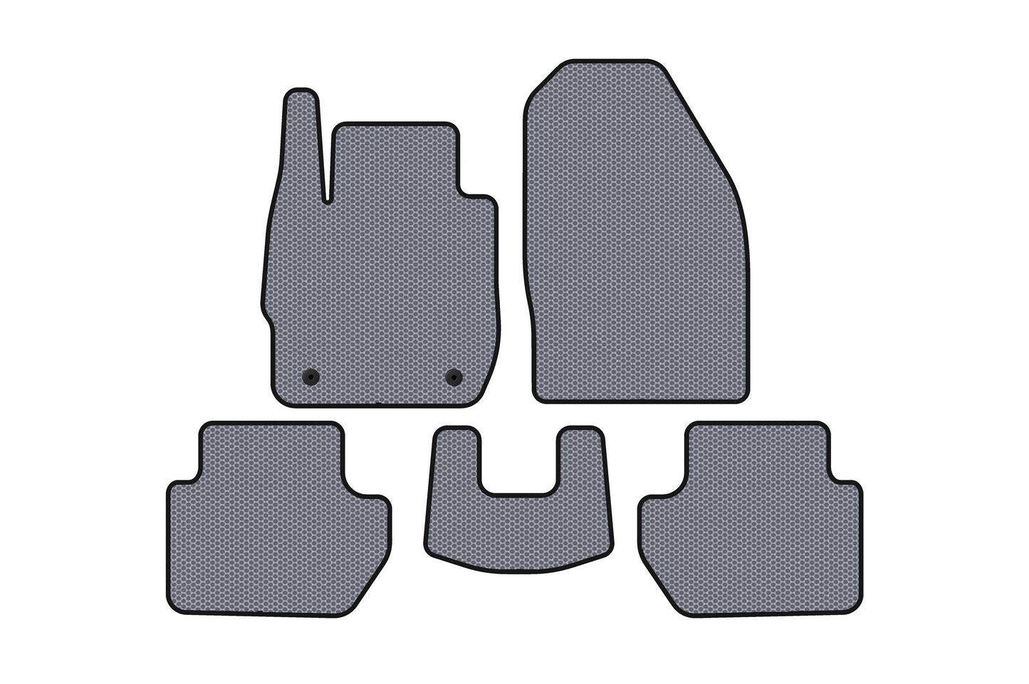 Rubber Floor Mats Carsuit (SD, Gray) for Ford Ka 2016- - image 1