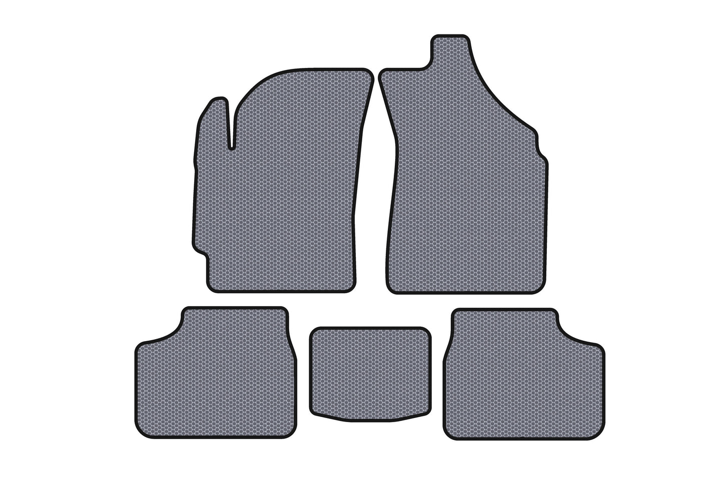 Rubber Floor Mats Carsuit (Gray) for Daewoo Matiz 1998-2008 - image 1