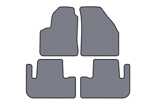 Rubber Floor Mats Carsuit (Gray) for Chevrolet Tacuma/Rezzo 2000-2008 - image 1