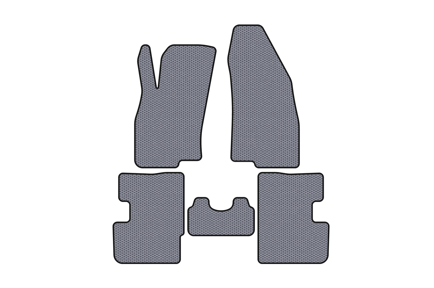 Rubber floor mats Carsuit (2011-2018, HB, 3-door, gray) for Fiat Punto Grande/EVO 2006-2018 - image 1