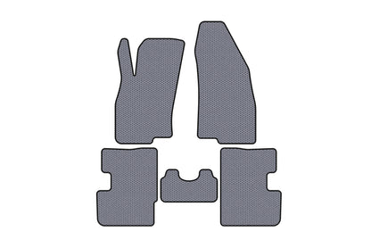 Rubber floor mats Carsuit (2011-2018, HB, 3-door, gray) for Fiat Punto Grande/EVO 2006-2018 - image 1