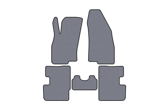 Rubber floor mats Carsuit (2011-2018, HB, 3-door, gray) for Fiat Punto Grande/EVO 2006-2018 - image 1
