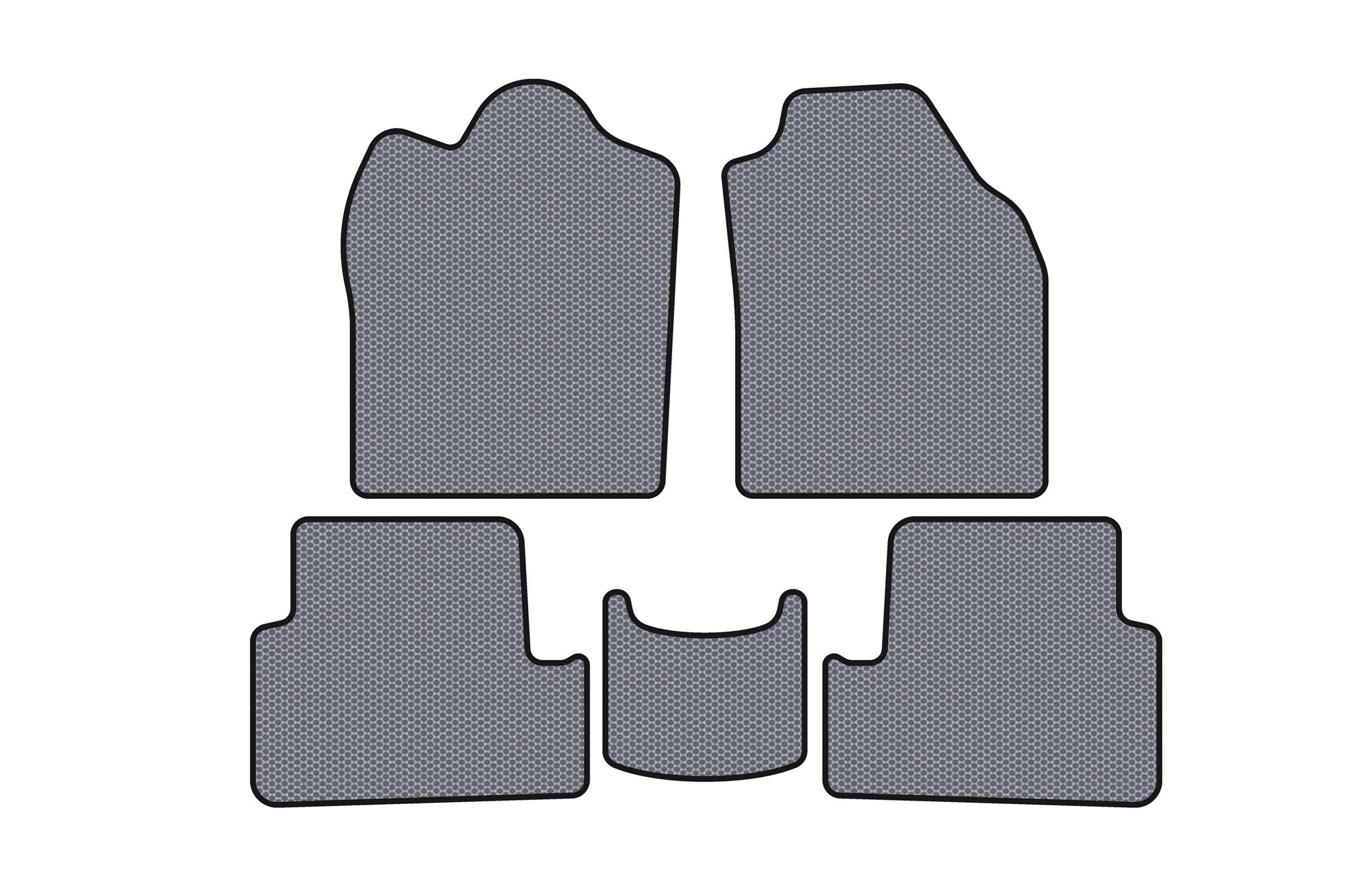 Rubber floor mats Carsuit (2009-2012, gray) for Ford Connect 2010-2013 - image 1