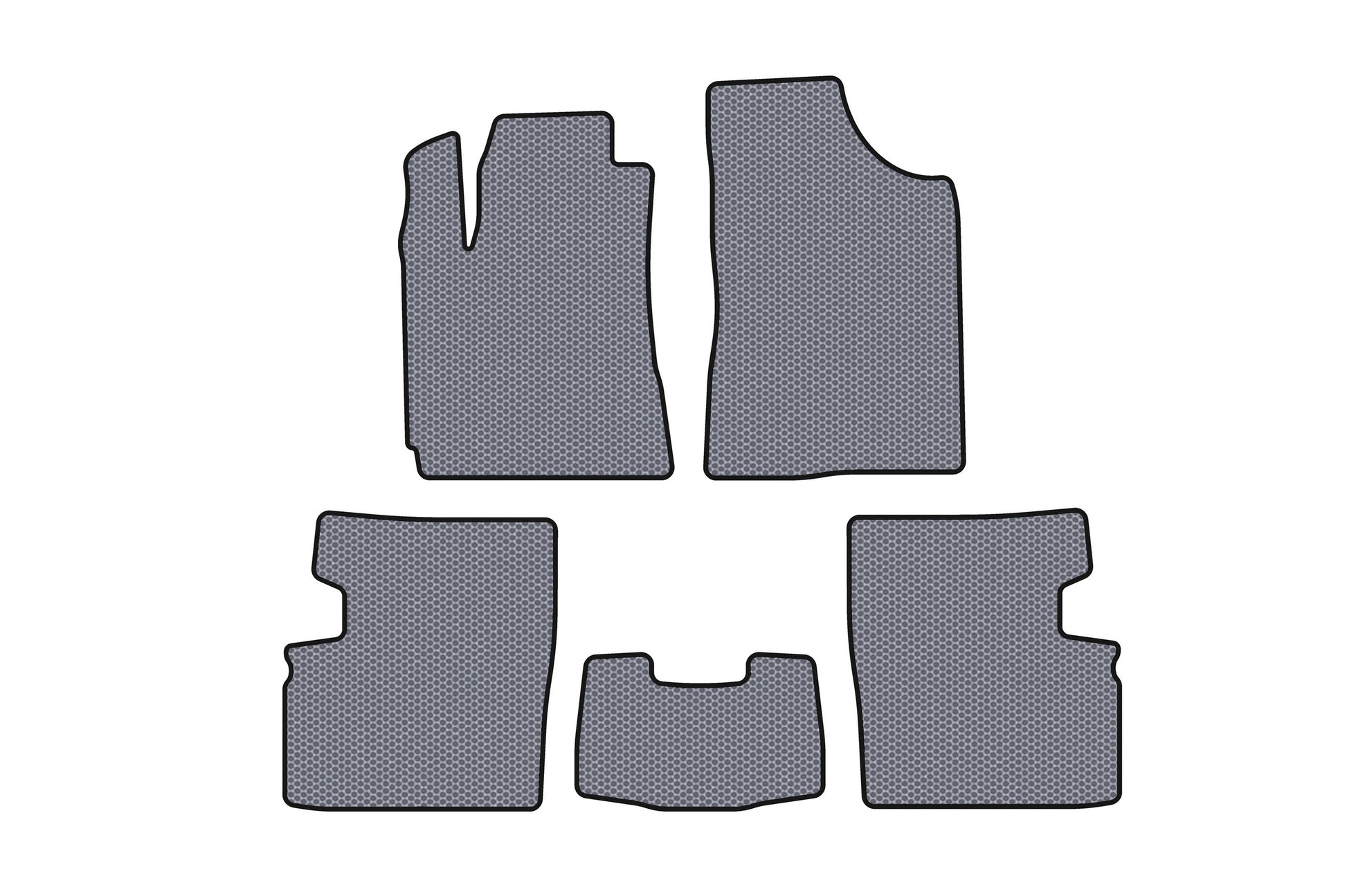 Rubber floor mats Carsuit (2009-2014, HB, 5-door, grey) for Geely Emgrand EC7 2009- - image 1