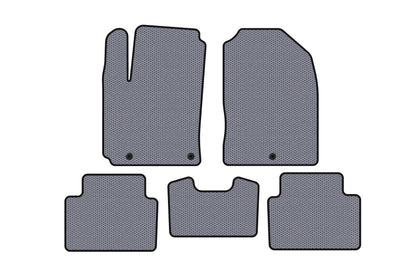 Rubber floor mats Carsuit (2017-2020, Petrol, grey) for Hyundai Kona 2017-2023 - image 1