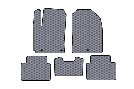 Rubber floor mats Carsuit (2017-2020, Petrol, grey) for Hyundai Kona 2017-2023 - image 1