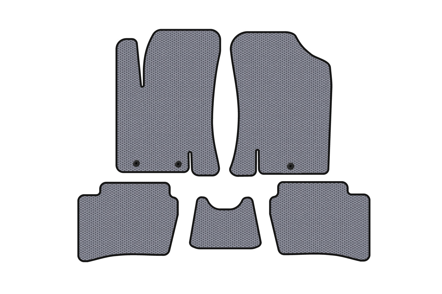 Rubber Floor Mats Carsuit (HB, Grey) for Hyundai I-20 2008-2012 - image 1
