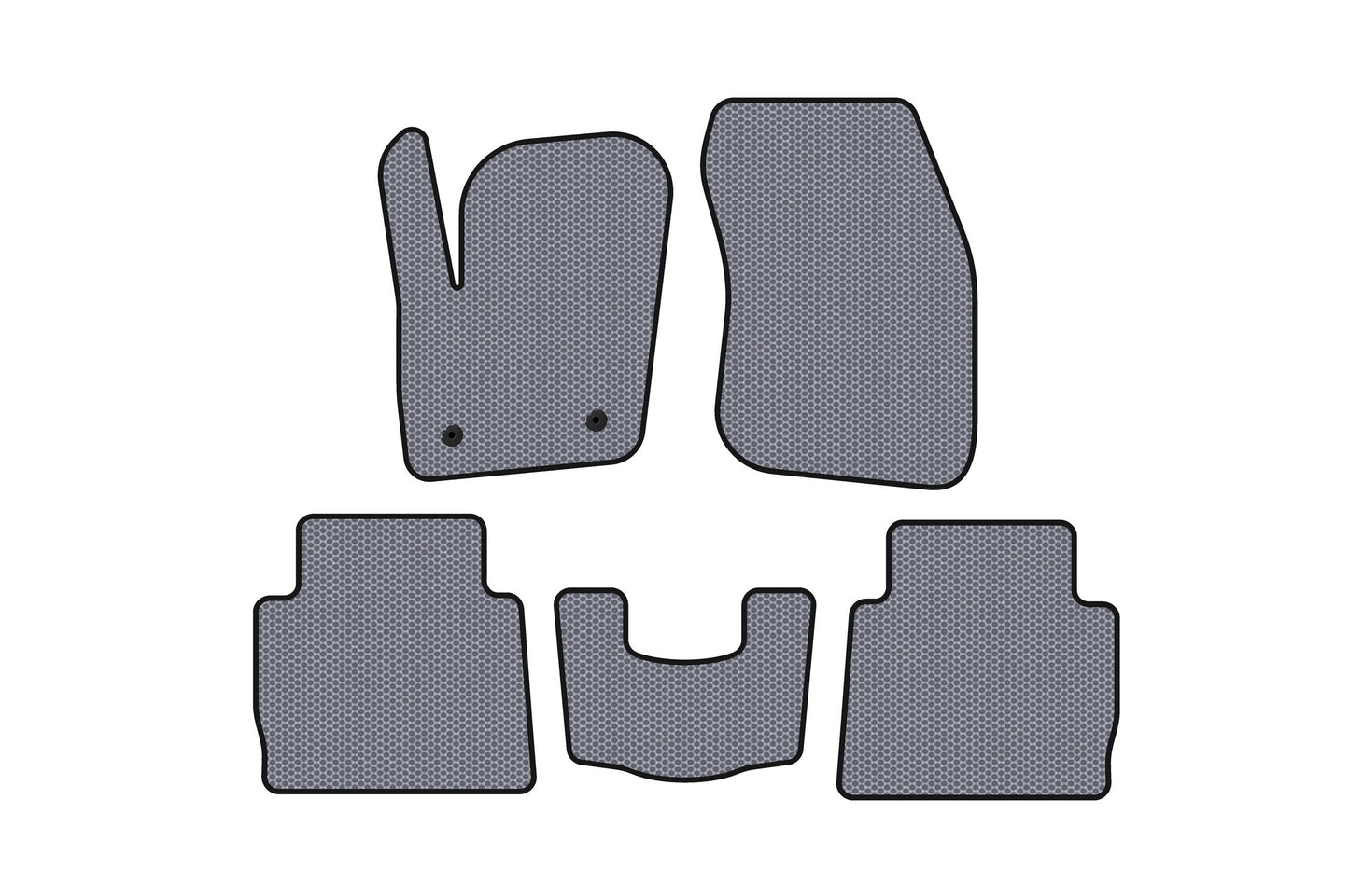 Rubber floor mats Carsuit (2012-2016, SD, gray) for Ford Fusion 2012-2020 - image 1