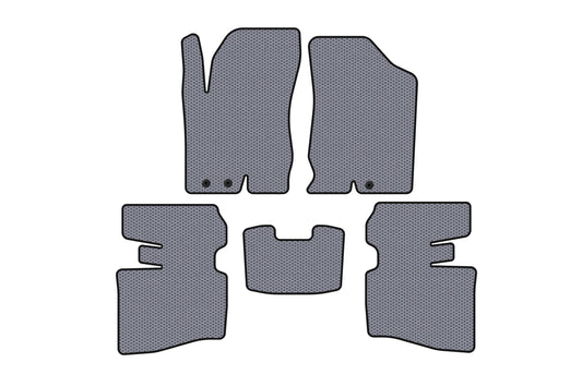 Rubber Floor Mats Carsuit (SW, Grey) for Hyundai I-30 2007-2011 - image 1