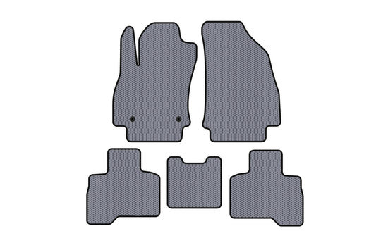Rubber Floor Mats Carsuit (For Qubo 2008-2016, Grey) for Fiat Fiorino/Qubo 2008-2024 - image 1