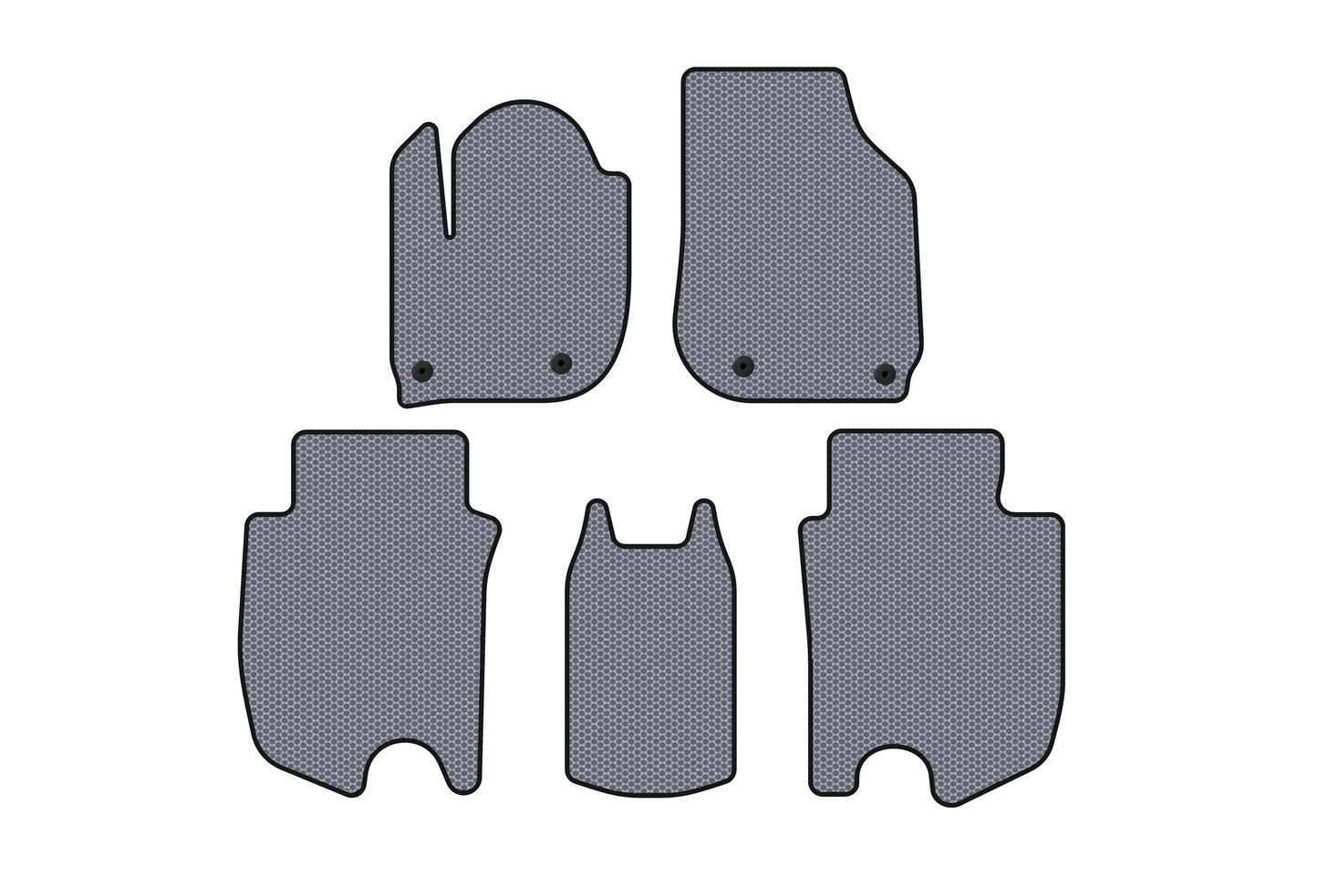 Rubber floor mats Carsuit (HB, Hybrid, gray) for Honda FIT/Jazz 2014- - image 1